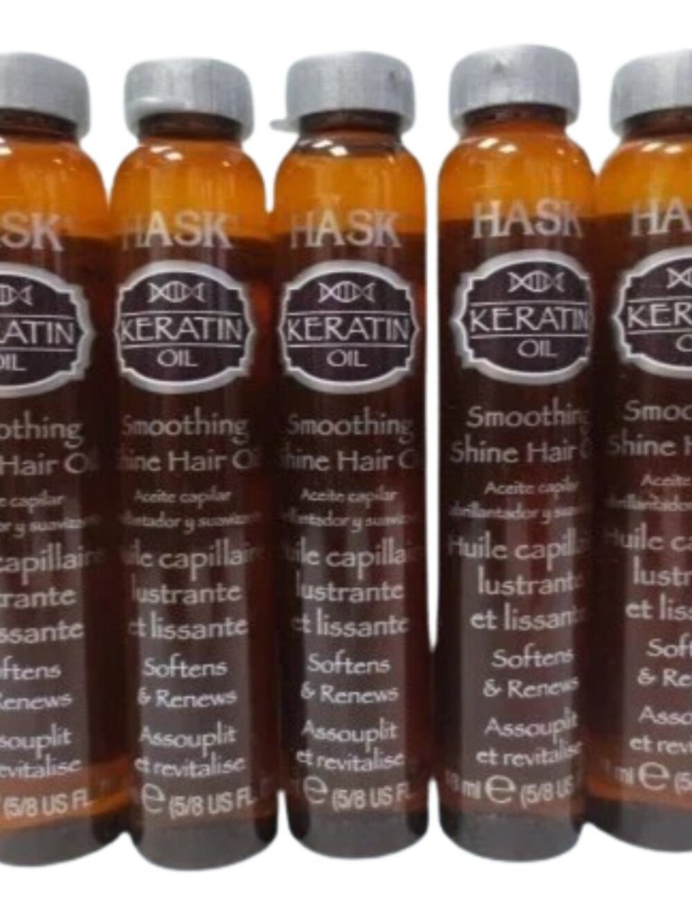 HASK KERATIN OIL SMOOTHING SHINE HAIR OIL SOFTENS & RENEWS 5 PC LOT